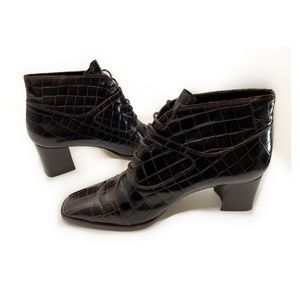 Bruno Teodori Italian Leather Ankle Boots — US 8, women, brown